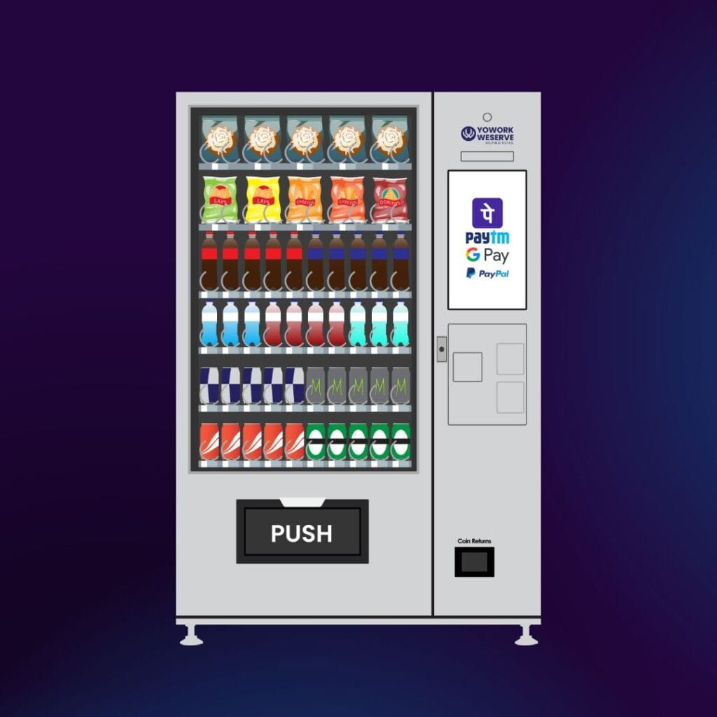 Top 10 Vending Machine Suppliers in India | Find the Best Vending Machine Supplier Near You YoWork vending machine side